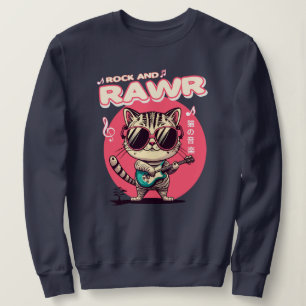 Sweatshirt femme -Rock & Rawr Funny Kawaii Chat