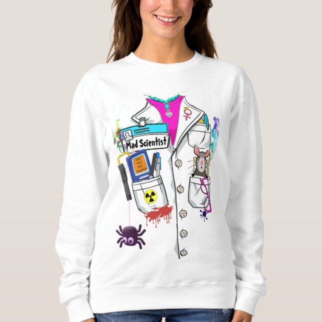 Sweatshirt Femme sur mesure Mad Scientifique Halloween Mantea (Devant)