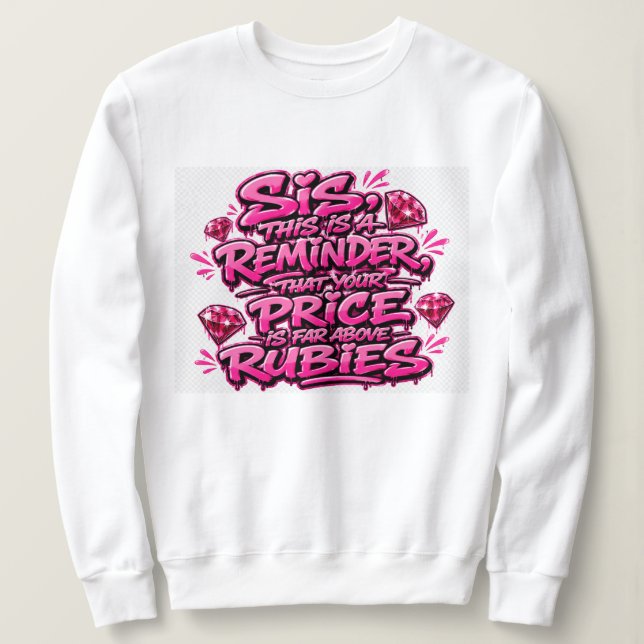 Sweatshirt Femme vertueuse  (Design devant)