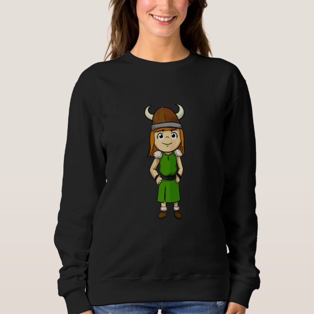 Sweatshirt Femme Viking Fille Schildmaid Viking (Devant)