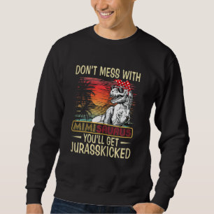 Sweatshirt Femme Vintage Mimisaurus Retro Dinosaures Mère