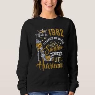 Sweatshirt Femmes 61 Ans Fabriquées En 1962 Anniversaire Rein