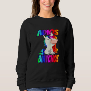 Sweatshirt Femmes Adios Biatchos  Licorne du majeur 1