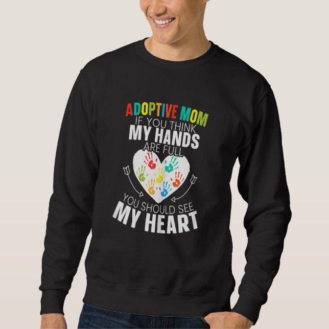 Sweatshirt Femmes adoptives Maman adoption Faire-part Foster  (Devant)