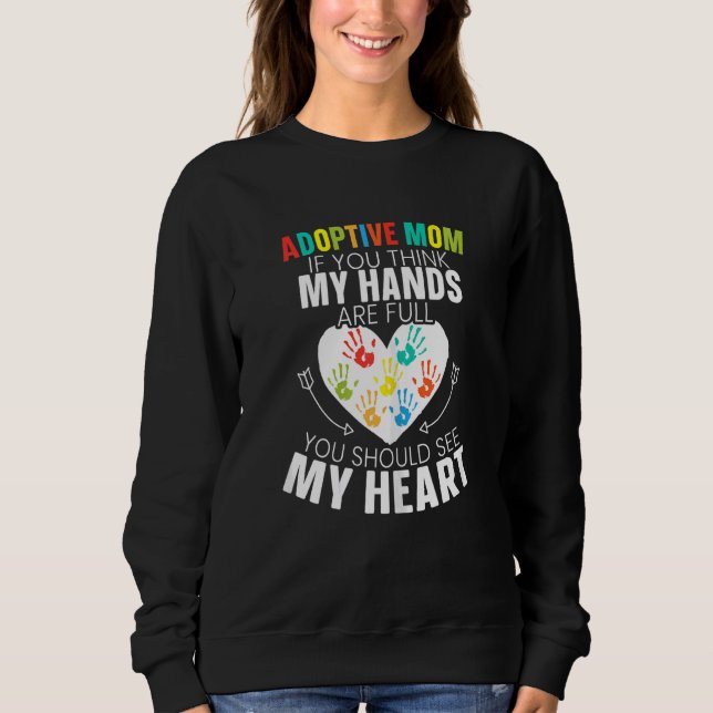 Sweatshirt Femmes adoptives Maman adoption Faire-part Foster  (Devant)