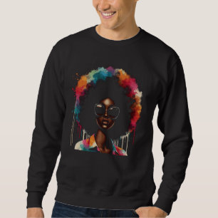 Sweatshirt Femmes afro-américaines noires Queen Driving Color