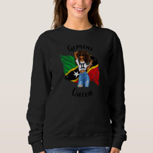 Sweatshirt Femmes Afro St Kitts & Nevis Reine Gémeaux Africai
