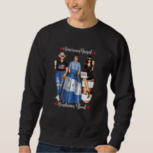 Sweatshirt Femmes Américaines Élevées Honduras Sang Drapeau U