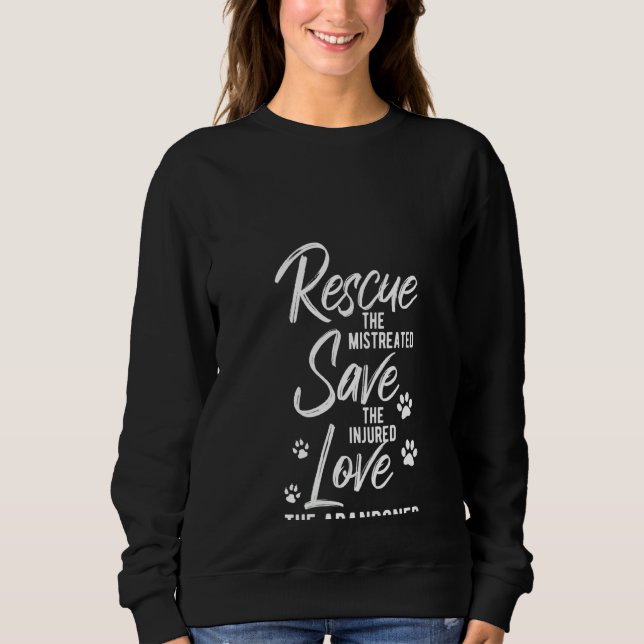 Sweatshirt Femmes Animaux Secourir Save Love (Devant)