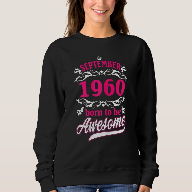 Sweatshirt Femmes Anniversaire Vêtements Vintages Septembre 1 (Devant)