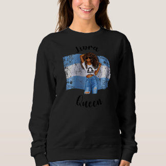 Sweatshirt Femmes Argentine Libra Queen Afro cheveux Arg afri