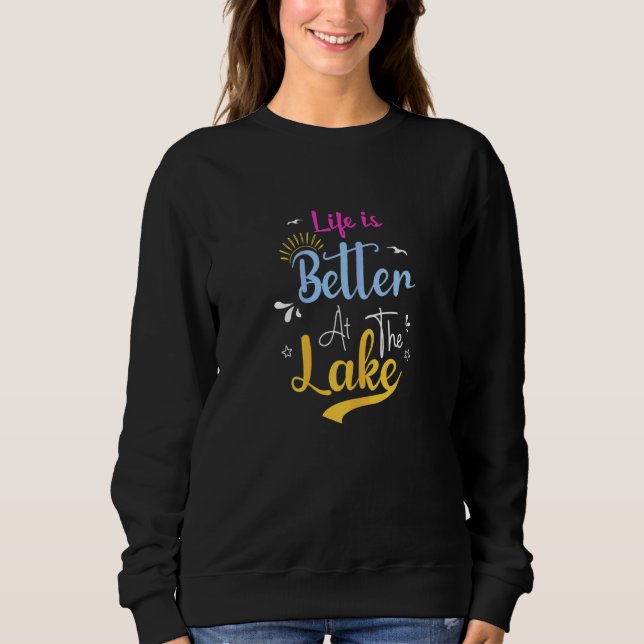 Sweatshirt Femmes  Au Lac Design  Camping 2022 (Devant)