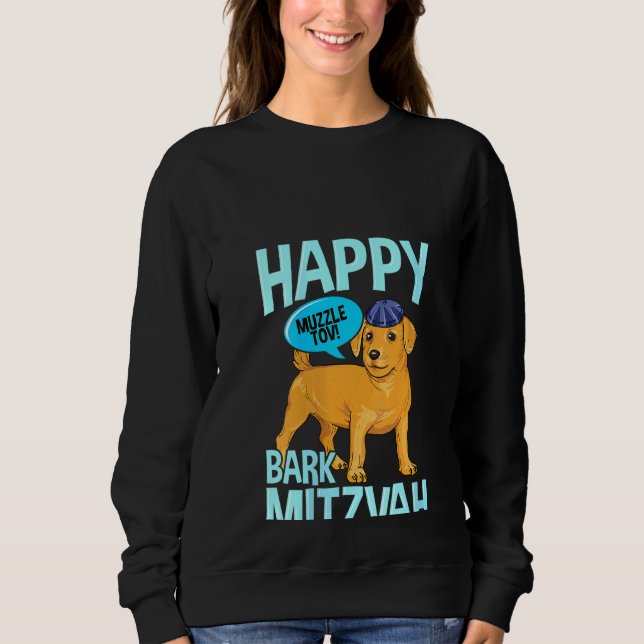 Sweatshirt Femmes Bark Mitzvah Chien Funny Juif Bar Mitzvah H (Devant)