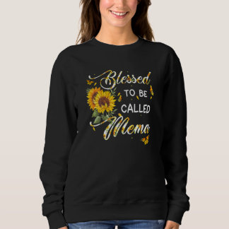 Sweatshirt Femmes Béni D'Être Appelé Mema Tournesol Mère