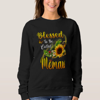 Sweatshirt Femmes Béni D'Être Appelé Mémaw Tournesol Mère