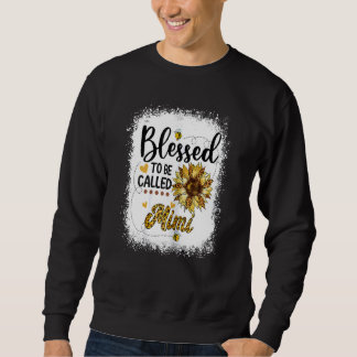 Sweatshirt Femmes Béni D'Être Appelée Mimi Mère Tournesol