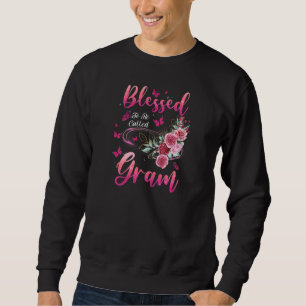 Sweatshirt Femmes bénies d'être appelées grand-mère filles mi