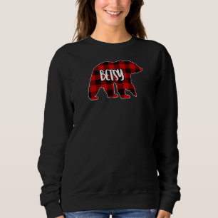 Sweatshirt Femmes Betsy Ours Personnalisé Buffalo Rouge Plaid