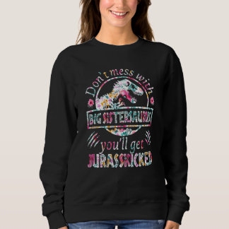 Sweatshirt Femmes Big Sistersaurus Famille Correspondant Femm