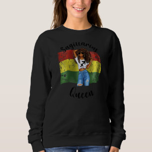 Sweatshirt Femmes Bolivie Sagittarius Queen Afro Hair Africai