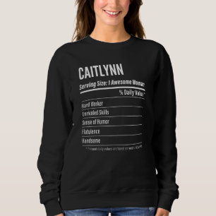 Sweatshirt Femmes Caitlynn Éléments nutritionnels Taille de s