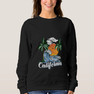 Sweatshirt Femmes Californie Coucher de Soleil Tropical Vague