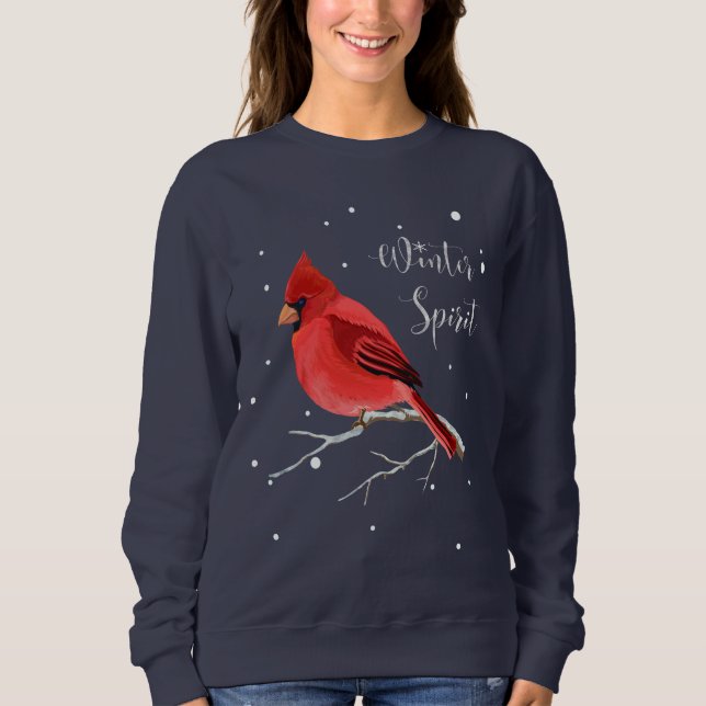 Sweatshirt Femmes cardinales rouges d'oiseau de vacances de (Devant)