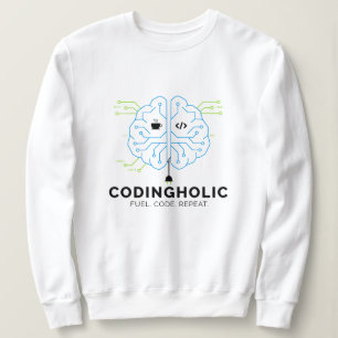 Sweatshirt Femmes Clean Tech Cerveau Codage Graphique Filles