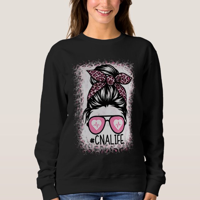 Sweatshirt Femmes Cna Life Bleached Certified Nurtified Assis (Devant)