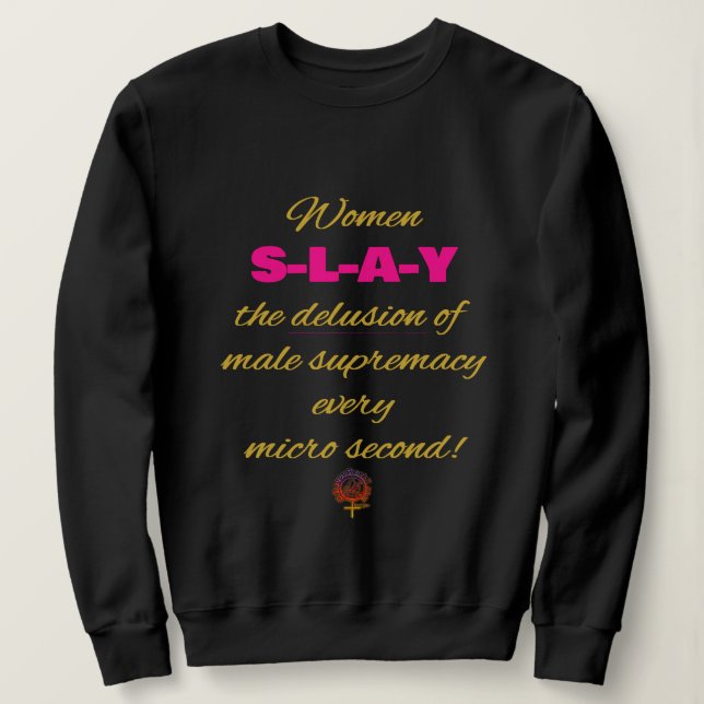 Sweatshirt Femmes de HappyWorkt L'illusion de la suprématie m (Design devant)