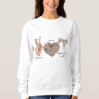 Sweatshirt Femmes de paix amour droits de reproduction Mars P