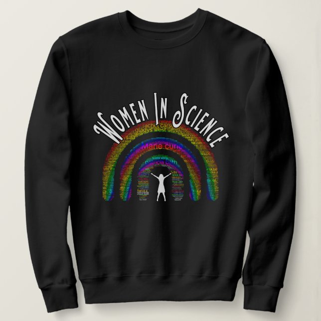 Sweatshirt Femmes En Science Rainbow Word Conception de rempl (Design devant)