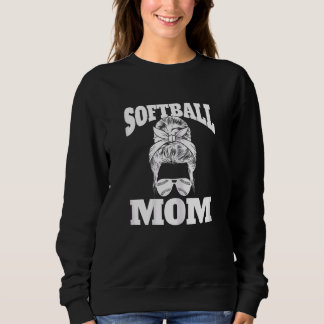 Sweatshirt FEMMES Fête des mères softball Maman Softball Mama