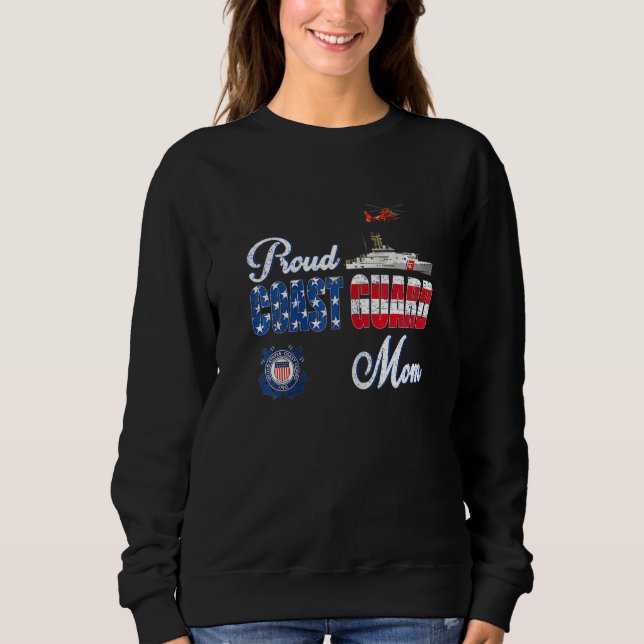 Sweatshirt Femmes Fier Garde côtière Maman U S Garde côtière  (Devant)