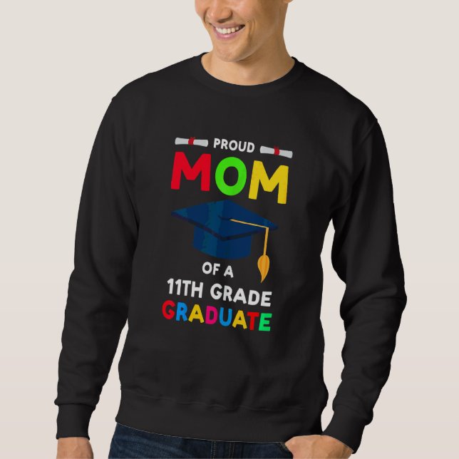 Sweatshirt Femmes Fier Maman D'Un Diplômé De 11E Année (Devant)