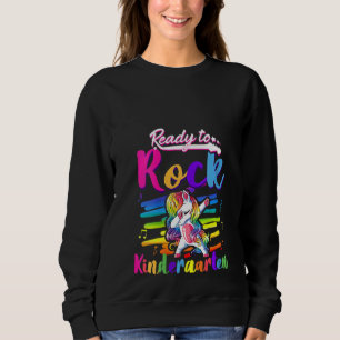 Sweatshirt Femmes Filles Prêtes À Rock Maternelle Cute Unico