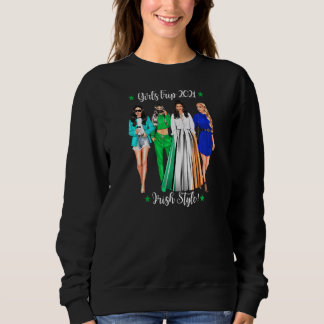 Sweatshirt Femmes Filles Voyage Irlandais Vacances Mignonne F