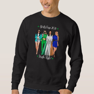 Sweatshirt Femmes Filles Voyage Irlandais Vacances Mignonne F
