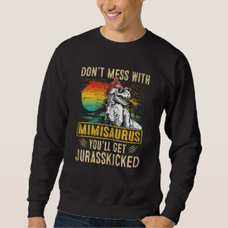 Sweatshirt Femmes Fun Femmes Rétro Mimisaurus Dinosaur Rex Mo