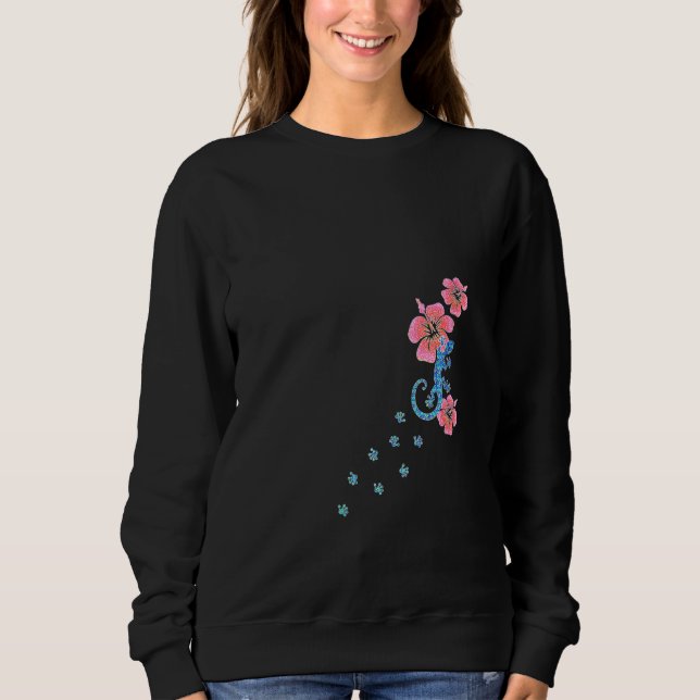 Sweatshirt Femmes Gecko Lucky Charm Lizard Salamander Aloha H (Devant)