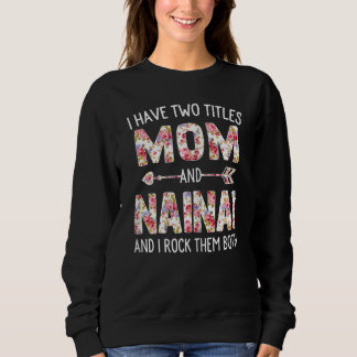 Sweatshirt Femmes J'Ai Deux Titres Maman Et Nainai Floral Cut