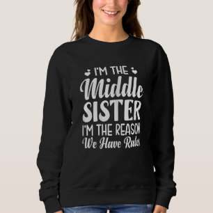 Sweatshirt Femmes Je suis la soeur du milieu Je suis la raiso