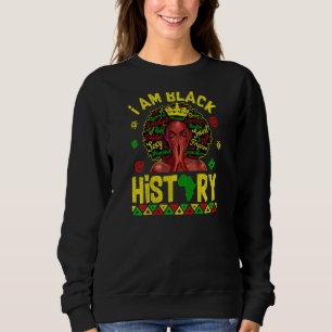 Sweatshirt Femmes Je Suis Noir Histoire Mois Africain América