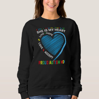 Sweatshirt Femmes Je Suis Sa Voix Elle Est Mon Coeur Autisme