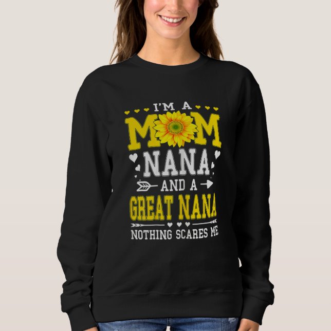Sweatshirt Femmes Je suis une maman Nana Grande grand-mère Fê (Devant)