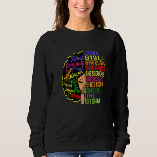 Sweatshirt Femmes Juin Anniversaire Filles Juin Fille Elle Ét
