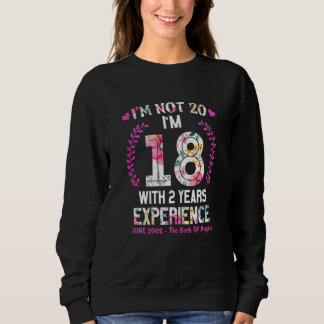 Sweatshirt Femmes Juin Filles 2002 20 Anniversaire 20 Anniver
