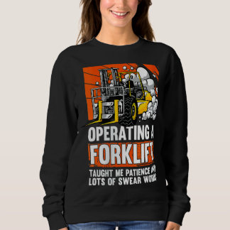 Sweatshirt Femmes jurent des mots Forklifter Entrepôt Forklif