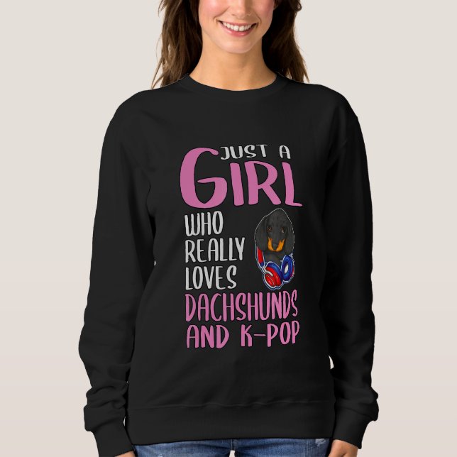 Sweatshirt Femmes Juste Une Fille Qui Aime Vraiment Les Dachs (Devant)