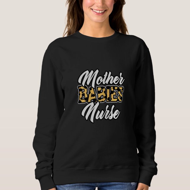 Sweatshirt FEMMES Léopard Maman Maman Mère Mères Bébés Fête d (Devant)